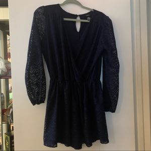 Rue 21 navy blue long sleeve romper size XL